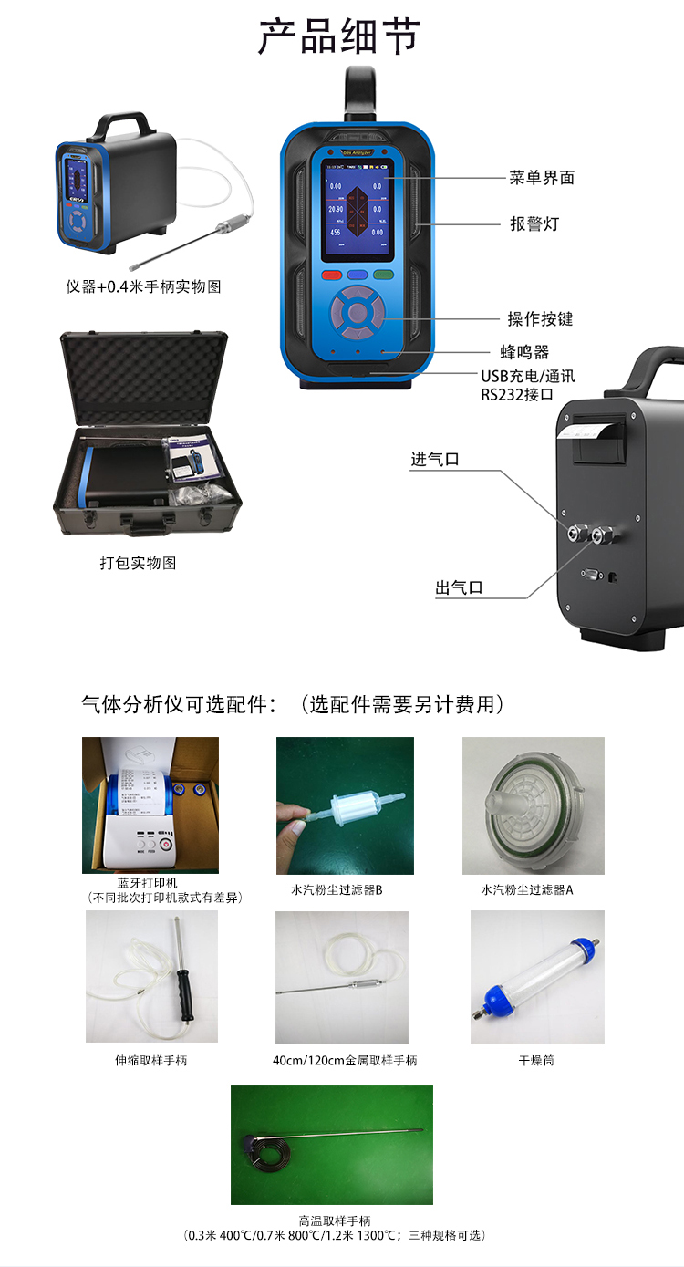 便攜式復(fù)合型多參數(shù)氣體分析儀 石油煉化氣體檢測(cè)儀